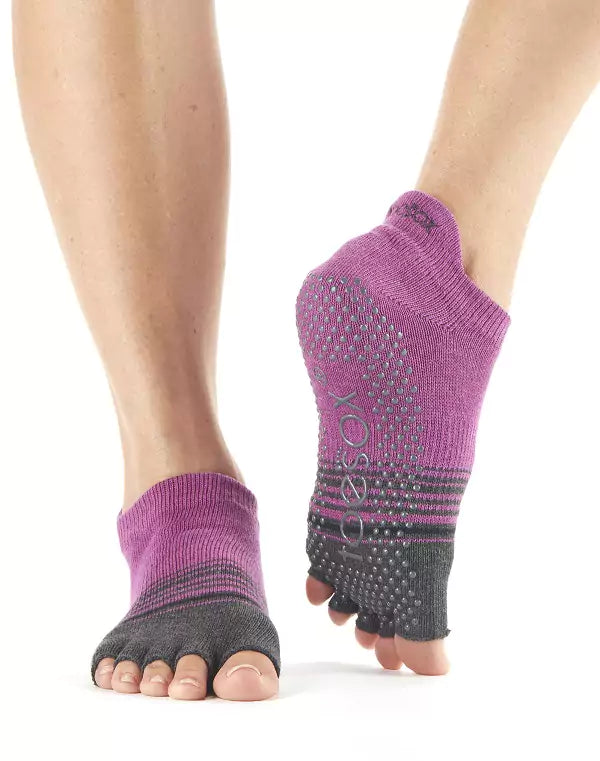 ToeSox Half Toe Low Rise Grip Socks