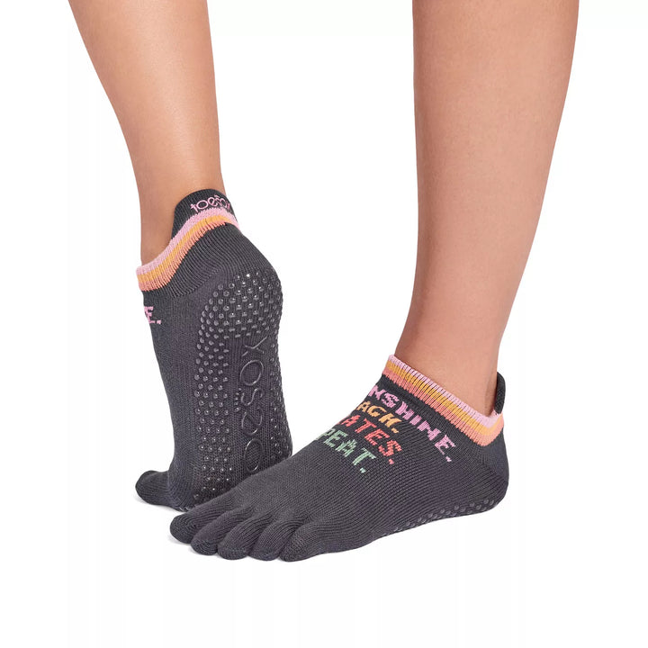 ToeSox Full Toe Low Rise Grip Socks