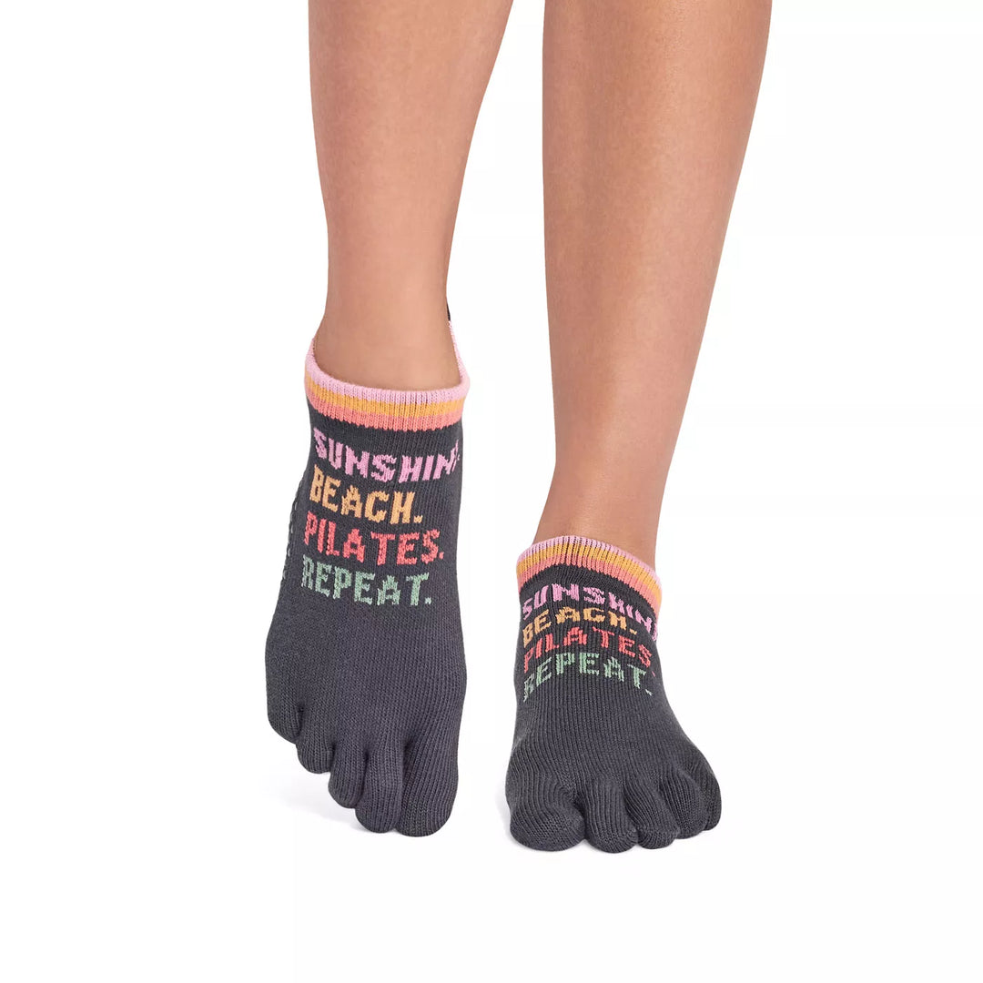 ToeSox Full Toe Low Rise Grip Socks
